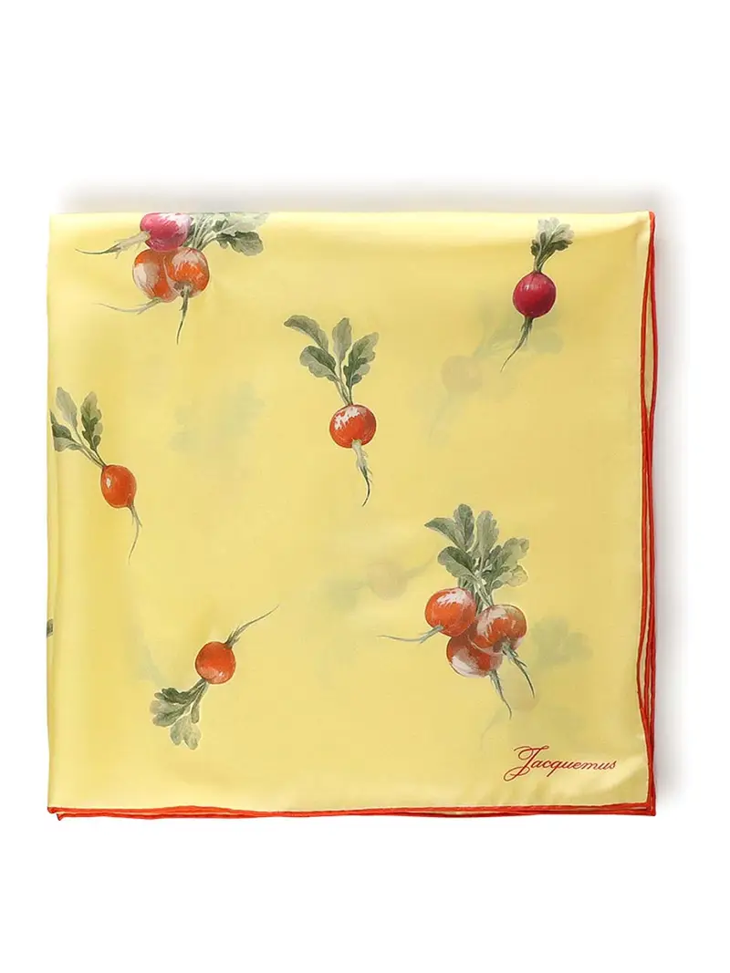 Sciarpa Le Foulard Raddish In Seta Con Stampa Giallo