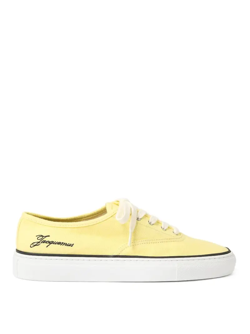 Sneakers da skate in cotone giallo