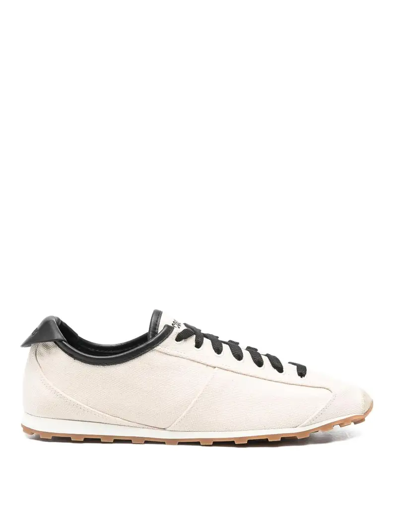 Sneakers In Cotone Organico Beige