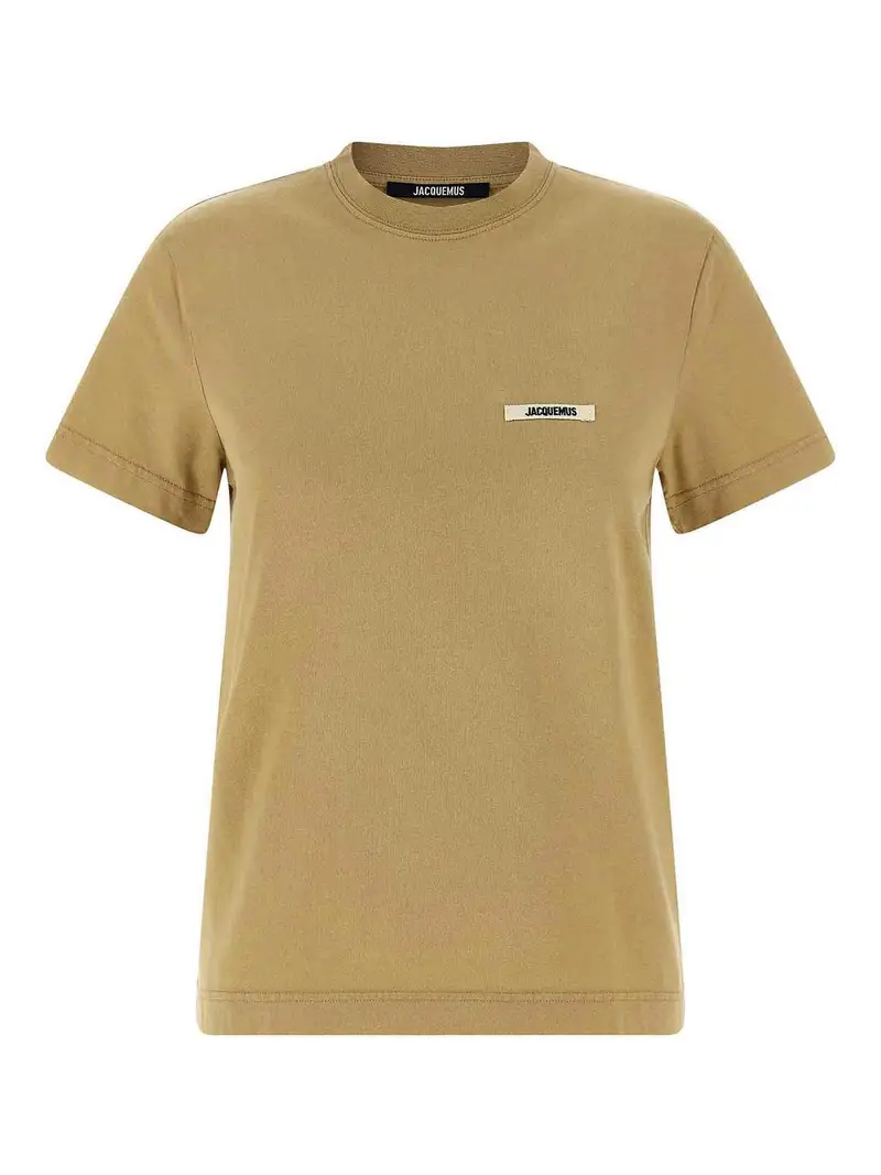 T-shirt Le T-Shirt in gros-grain Beige