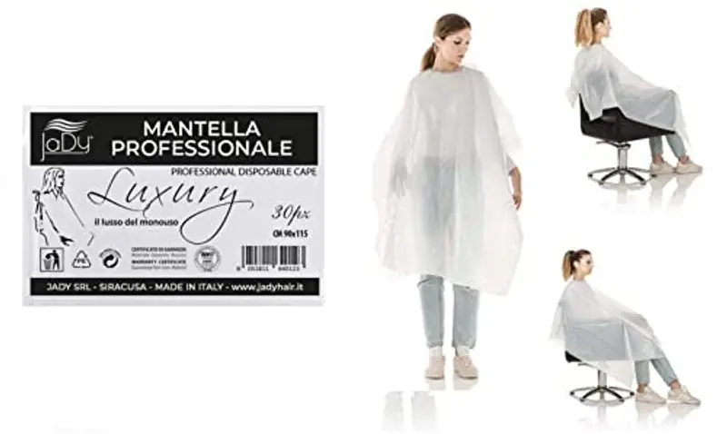 JaDy - Mantella Monouso Parrucchiere Luxury Il lusso Del Monouso Confezione 30PZ Mantellina Monouso Parrucchiere Mantella Per Tinta Capelli Mantelle da Taglio Usa e Getta