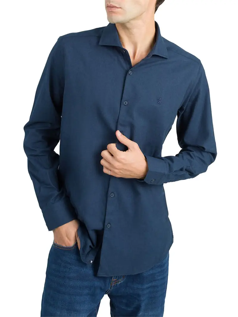 camicia casual jaggy quino da uomo - blu