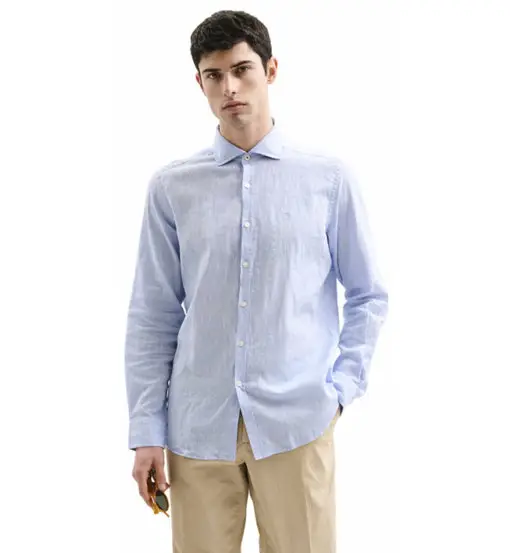 Tracy - camicia maniche lunghe - uomo Blue