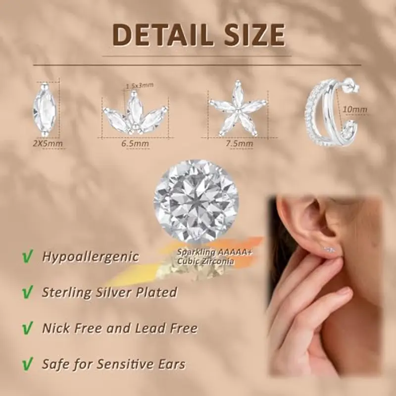 Jagosen Orecchini Ragazza Argento 2320356 miniatura 2