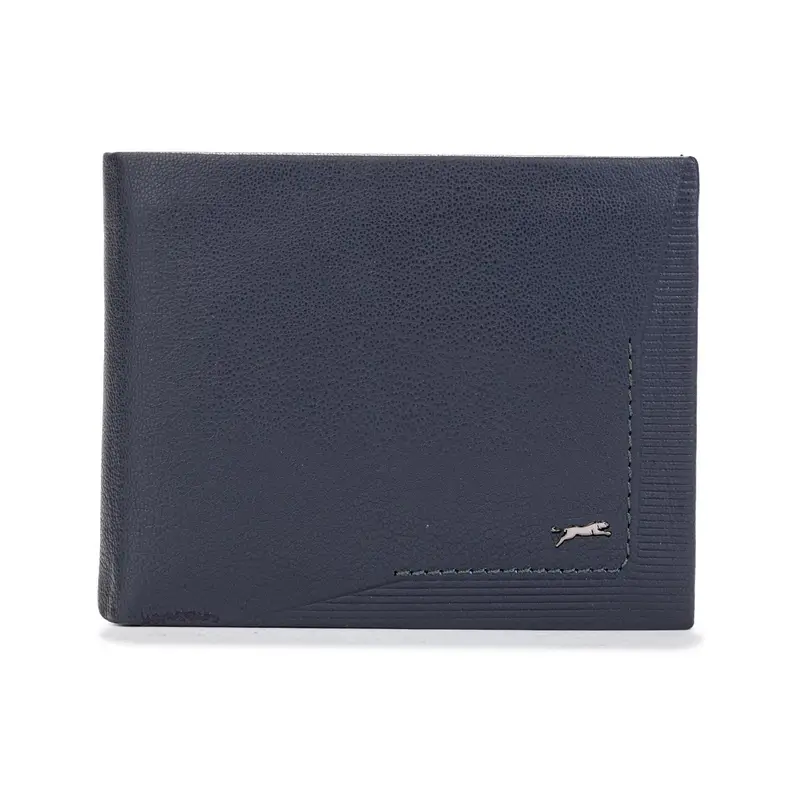Portafoglio blu da uomo con logo