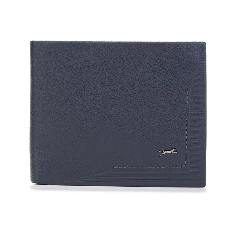 Portafoglio blu da uomo con logo
