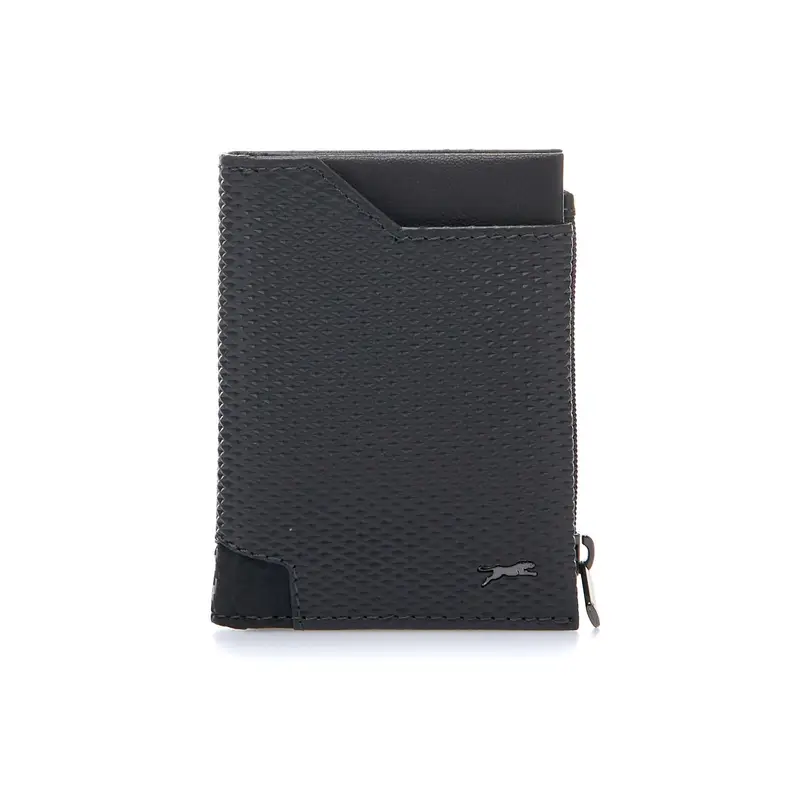 Portafoglio grigio da uomo con zip