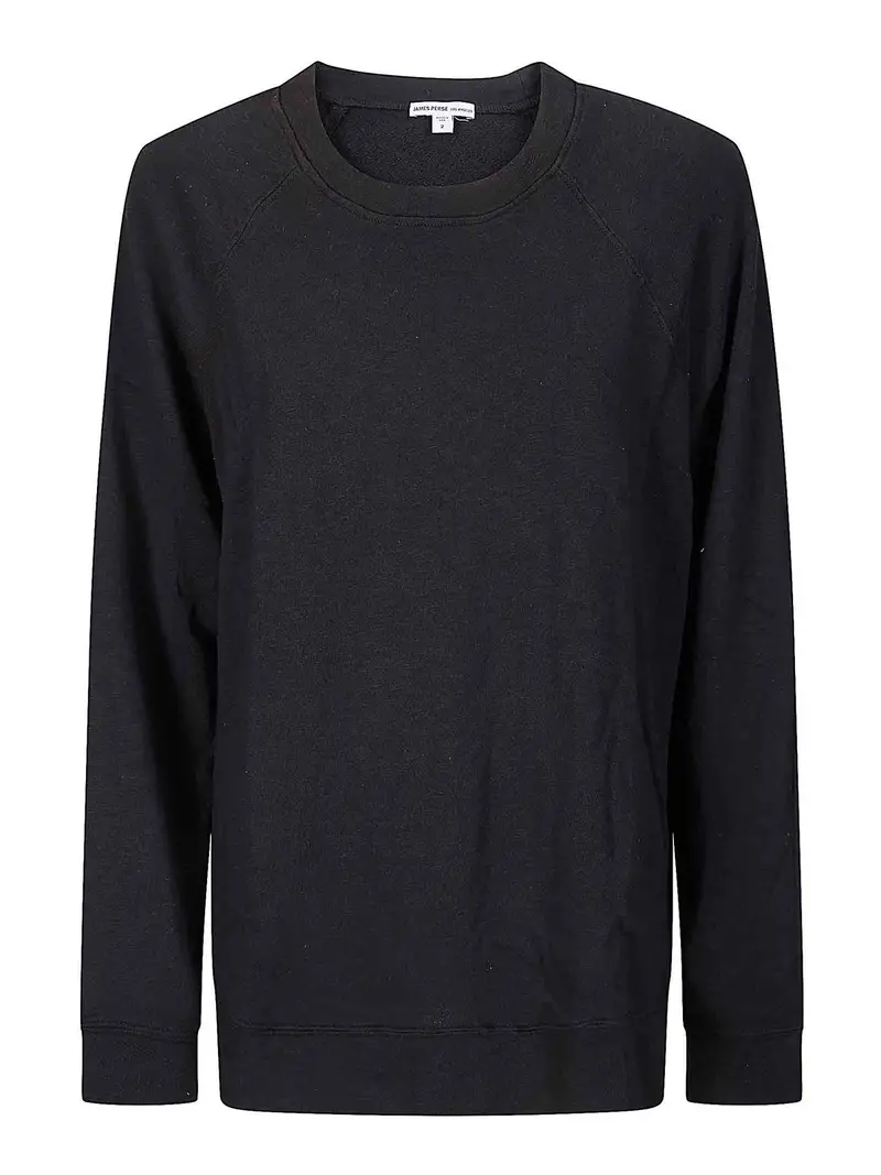 Felpa rilassata in French Terry Nero