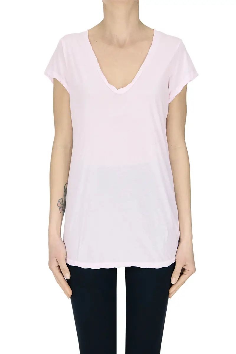 T-shirt con scollatura a V