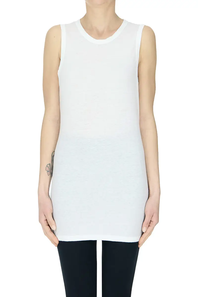 Tank top in cotone Bianco