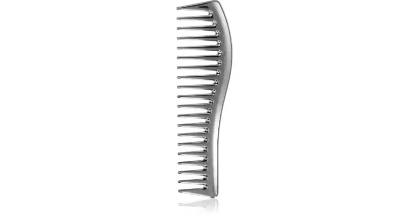 Chromium Line Wavy pettine per capelli per l’applicazione di prodotti in gel 18,5 x 5 cm