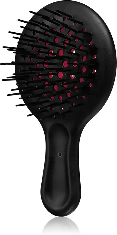 Silicon Line piccola spazzola piatta 15,5 x 9 x 3,5 cm nera e rossa