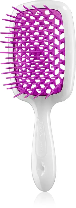 Superbrush Small piccola spazzola piatta 17,5 x 7 x 3 cm bianca e viola