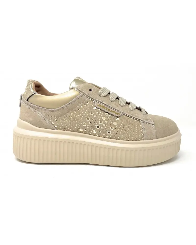 sneakers donna in camoscio frost gold j-401 BEIGE