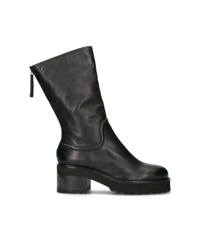 Stivale donna nero in pelle Vario