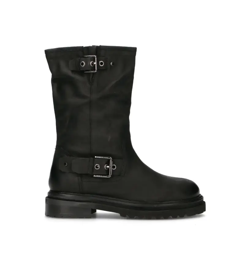 Stivale donna nero in pelle Vario