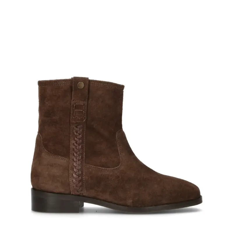 Tronchetto donna marrone in suede Vario