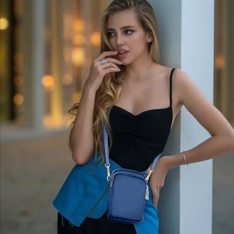 JANKS Borsa a tracolla Blu 1607183 miniatura 2