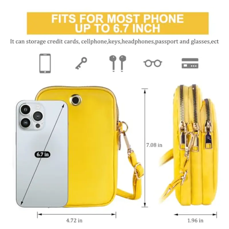 JANKS Borsa a tracolla Giallo 1607186 miniatura 3