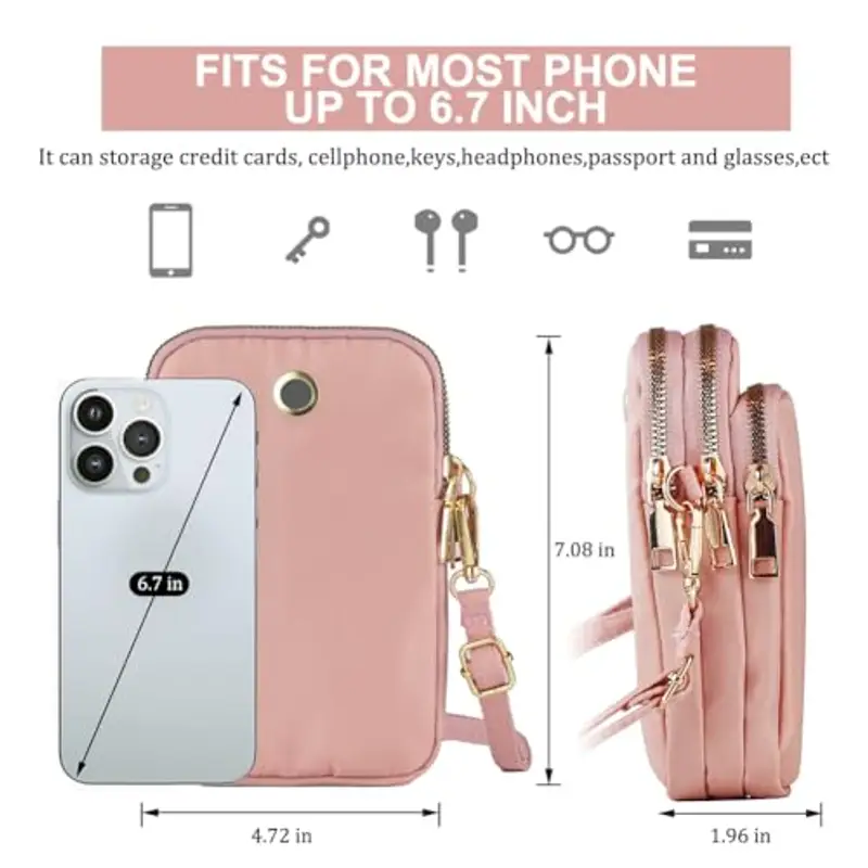 JANKS Borsa a tracolla Rosa 1607182 miniatura 3