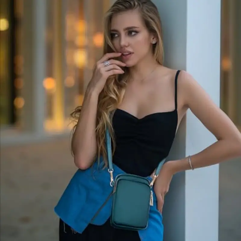 JANKS Borsa a tracolla Verde 1607188 miniatura 2