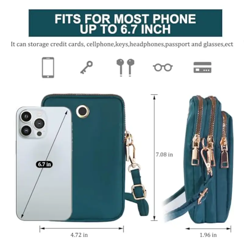 JANKS Borsa a tracolla Verde 1607188 miniatura 3