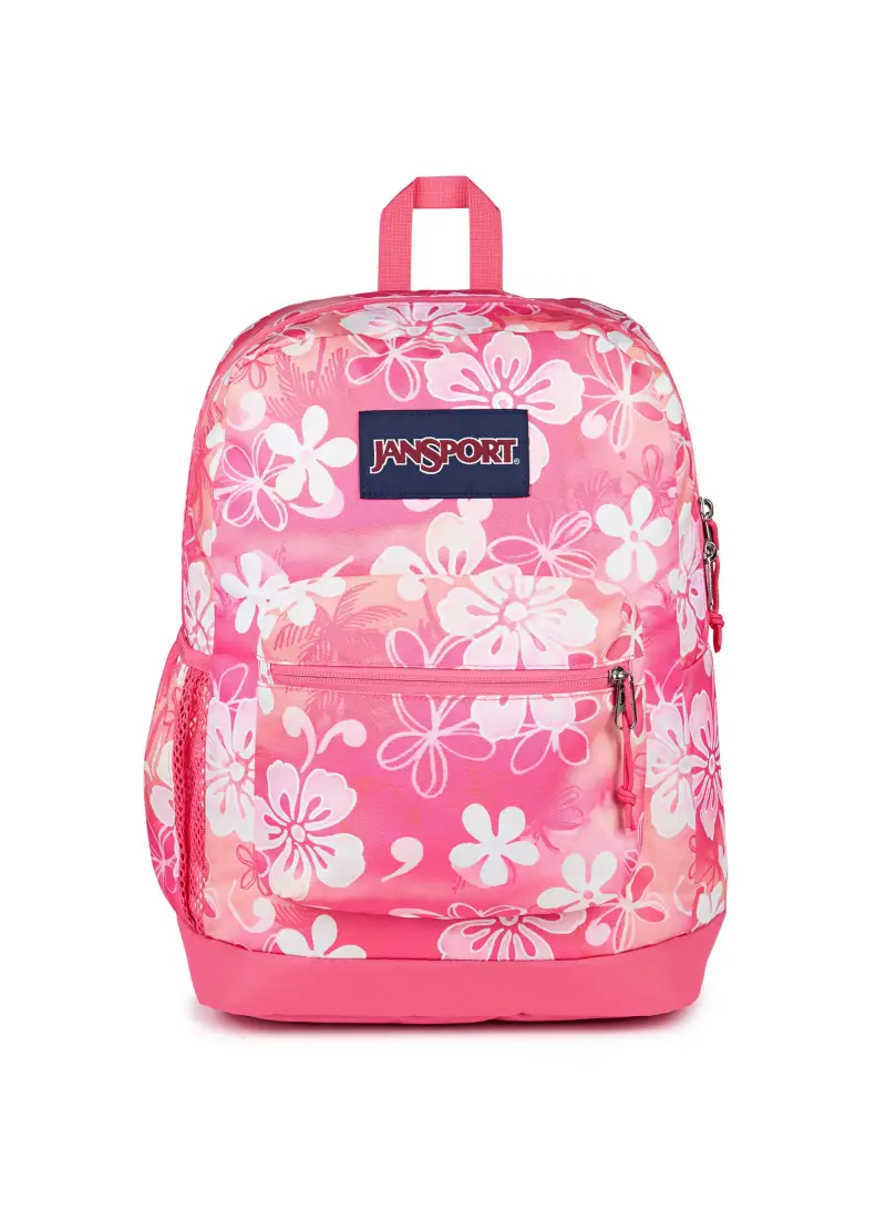 Zaino Cross Town Plus Fantasia Floreale Unisex, Uomo, Rosso