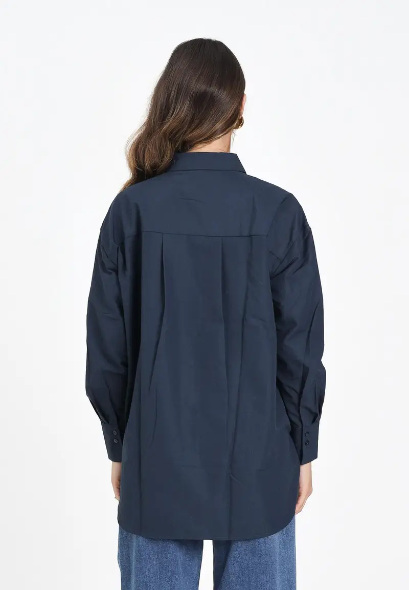 JDY Camicia a manica lunga blu da donna miniatura 2