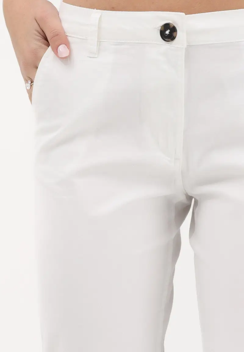 Pantalone bianco da donna miniatura 3