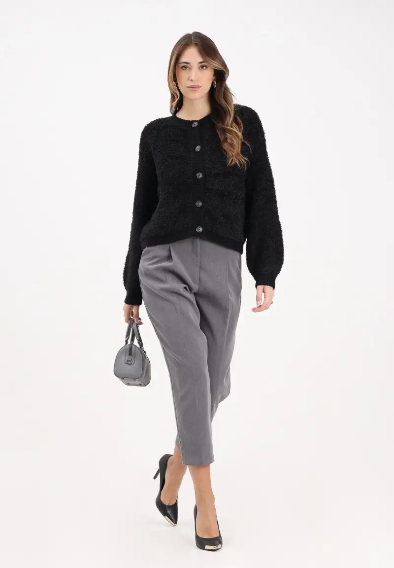 Pantalone elegante grigio da donna miniatura 2