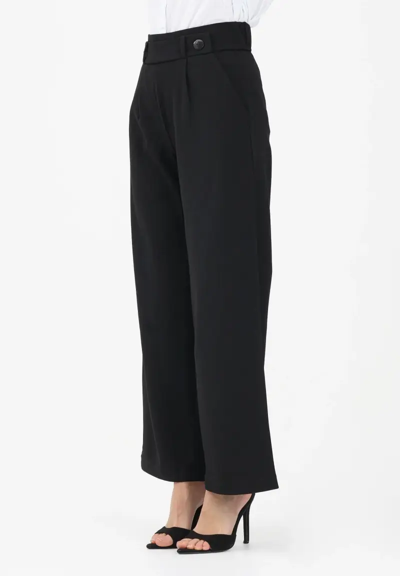 Pantalone nero da donna a vita alta