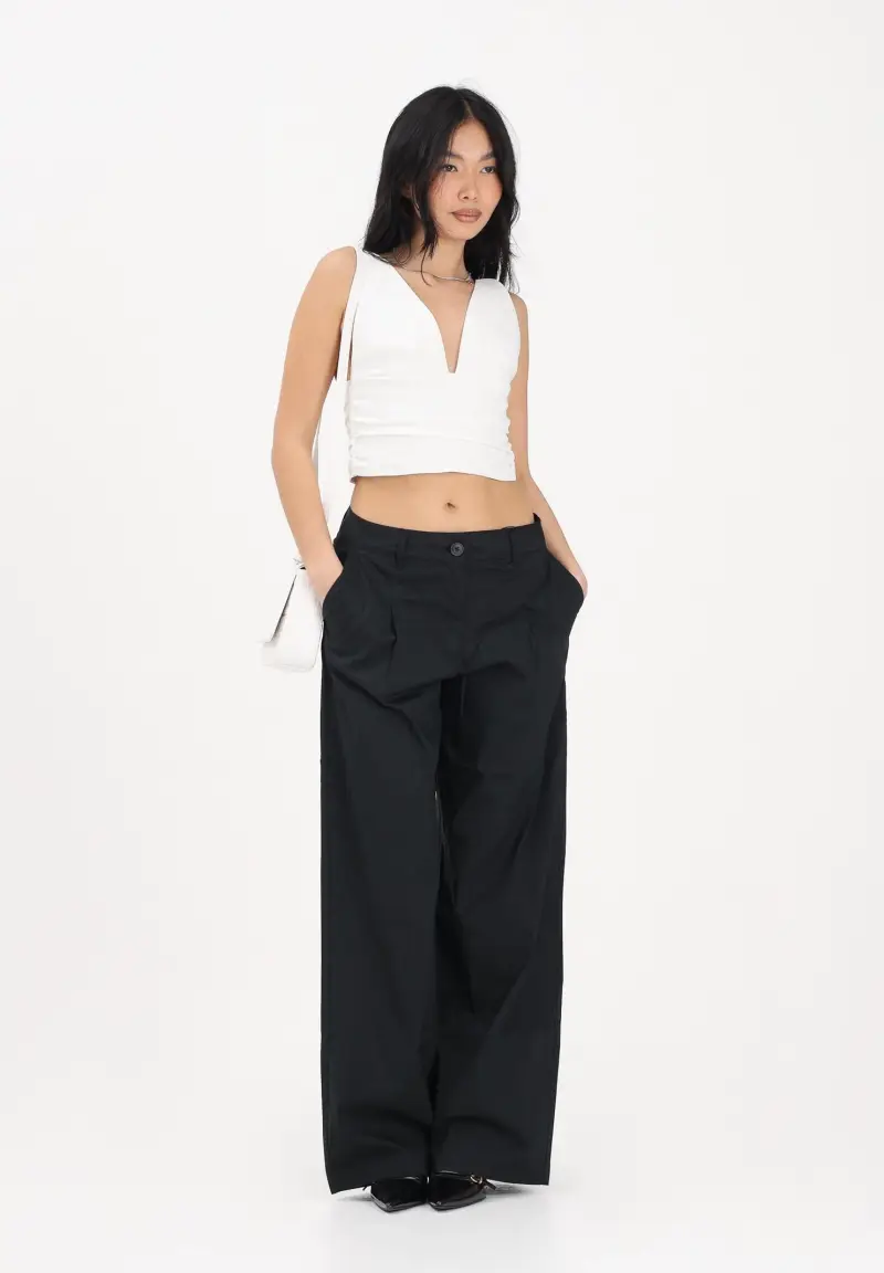 Pantalone nero da donna miniatura 2