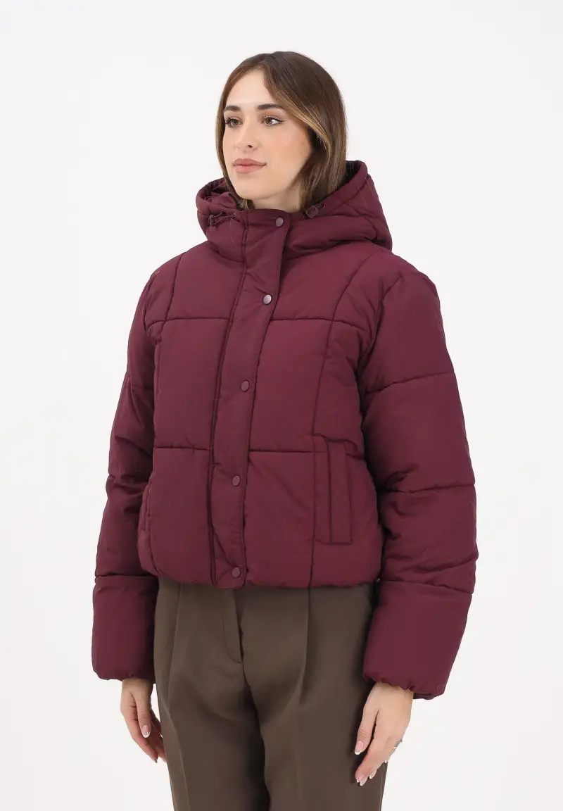 Piumino bordeaux da donna