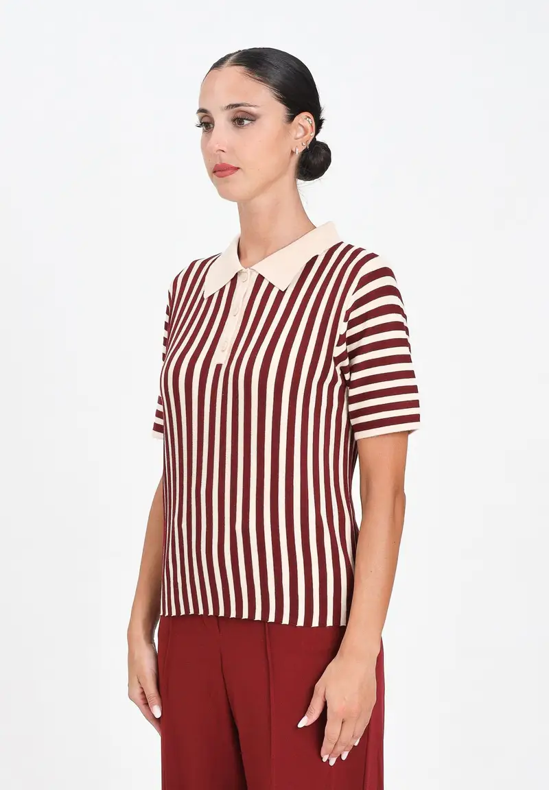 JDY Polo Donna Bordeaux 1883484