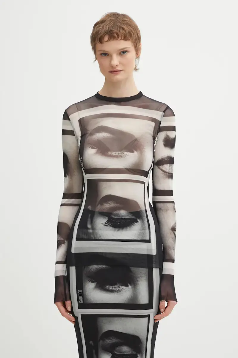 camicetta Eyes and Lips Nero