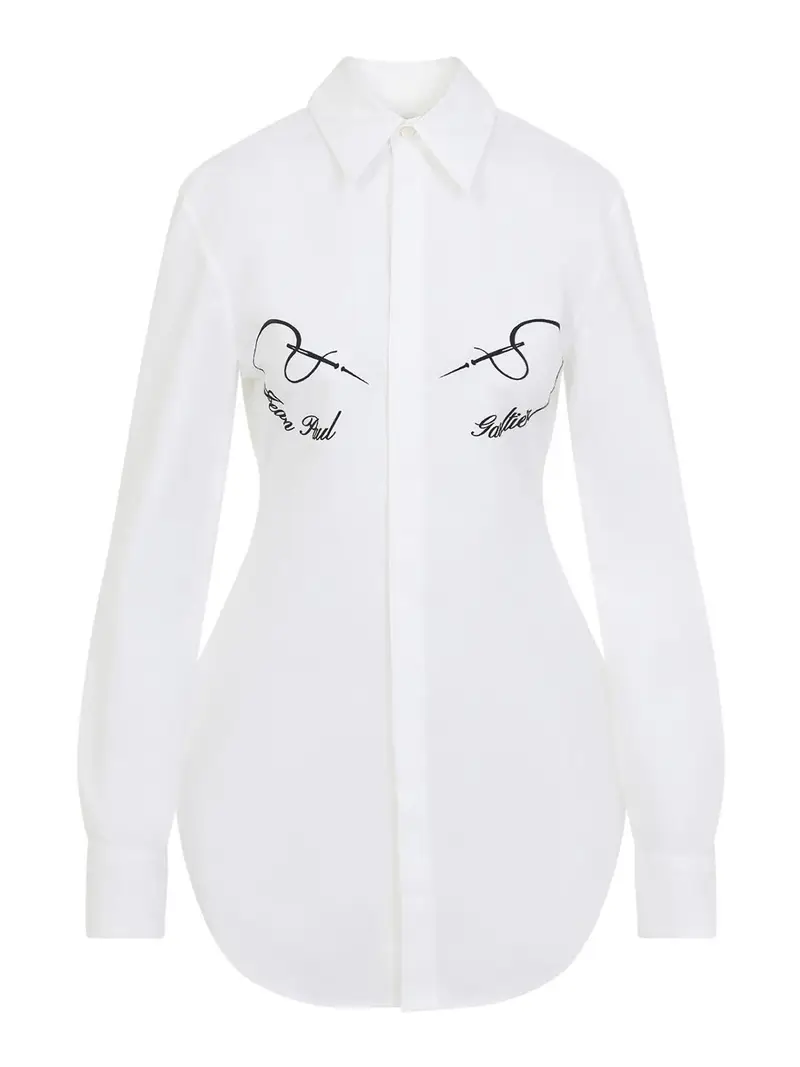 Camicia floccata inutile Bianco