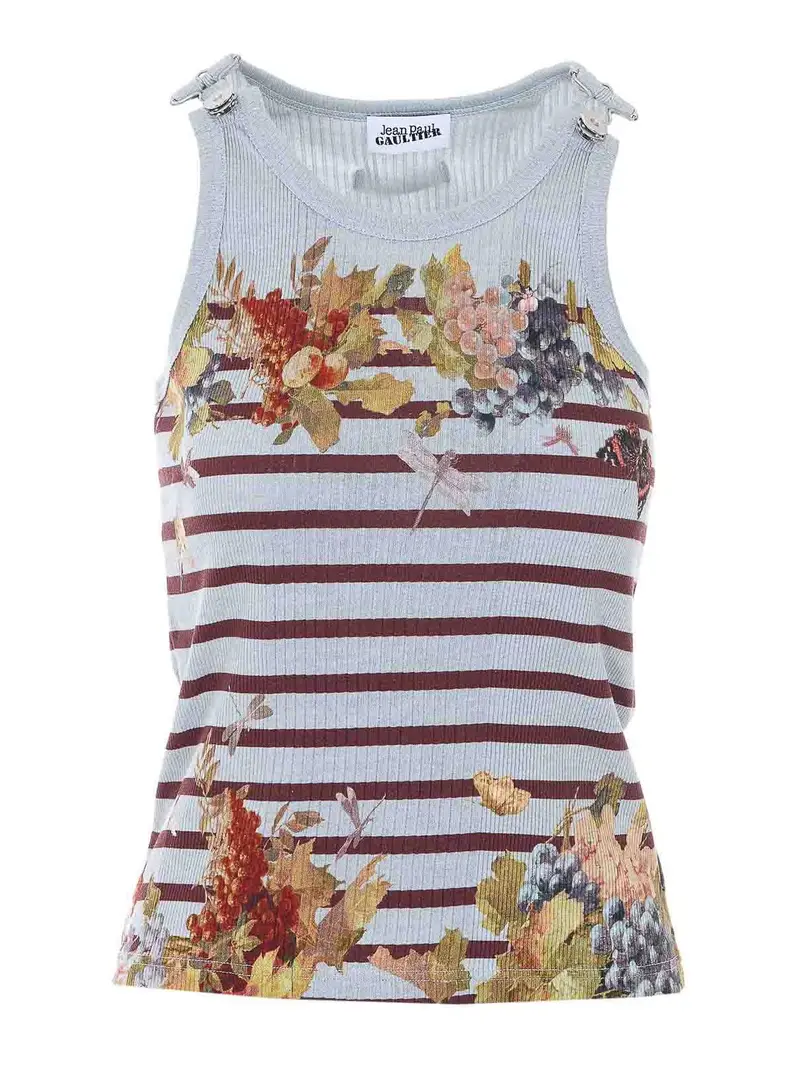 Canotta azzurra Grigio