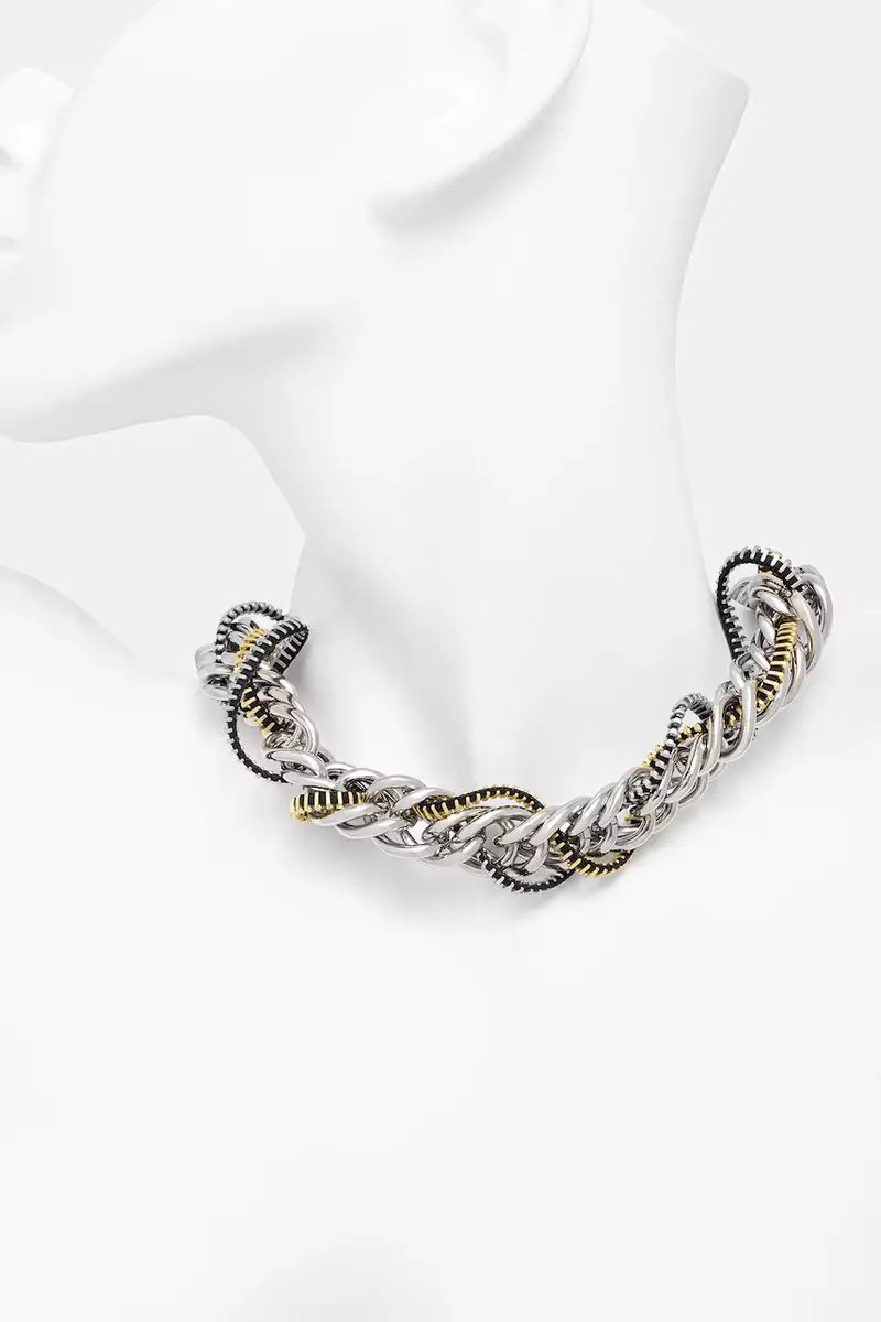 Jean Paul Gaultier Collana Zippers Oro miniatura 3