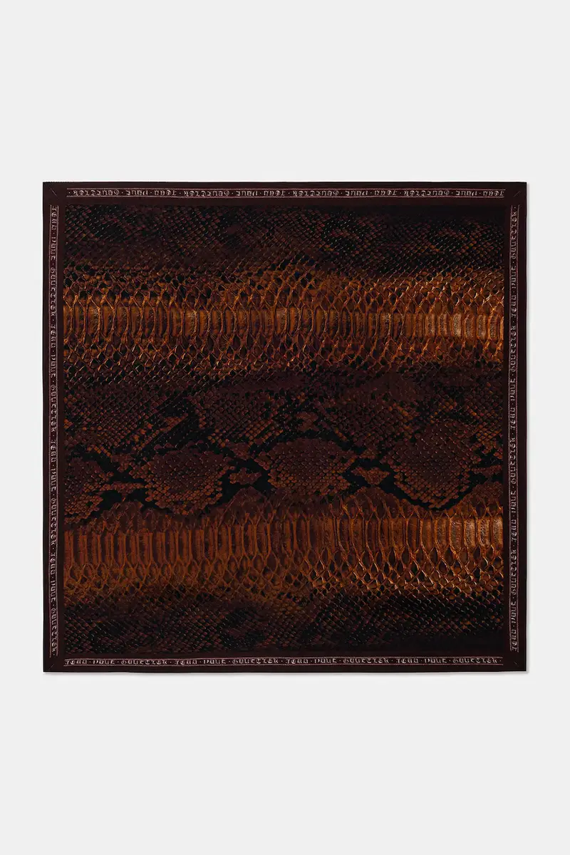 Jean Paul Gaultier foulard in seta Python marrone