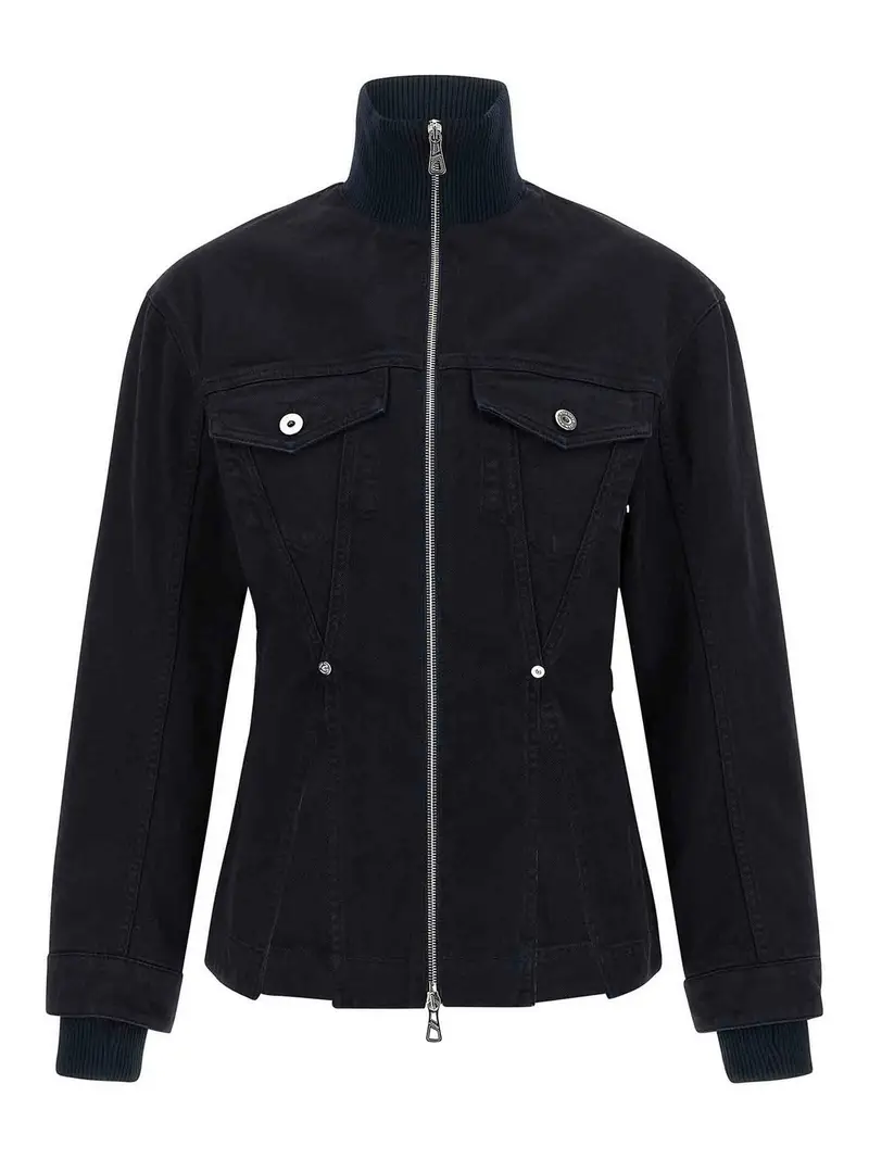 La giacca in denim a fessura Blu