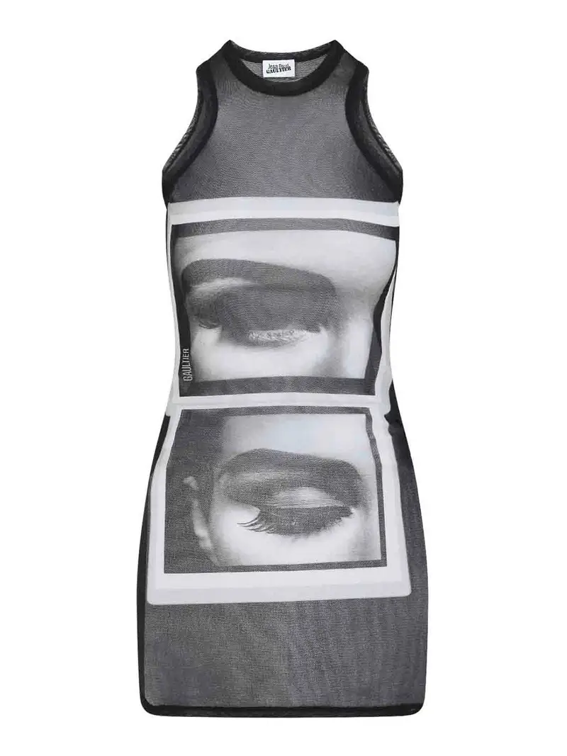 MiniVestito Occhi E Labbra Nero