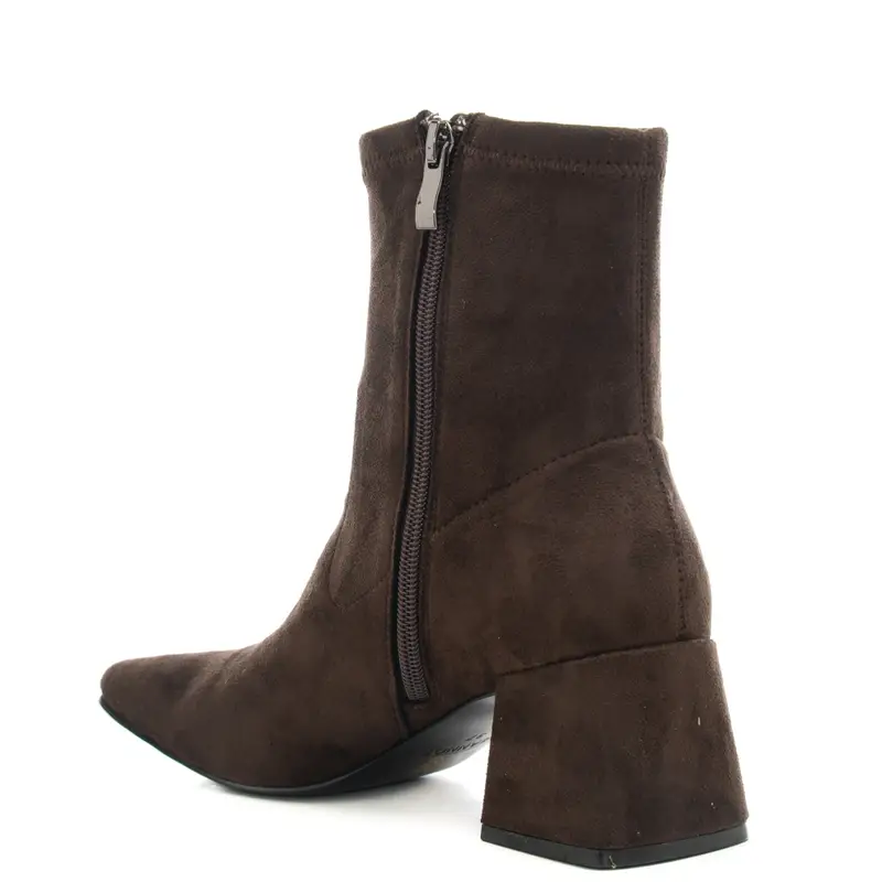 stivaletti da donna in camoscio testa di moro miniatura 3