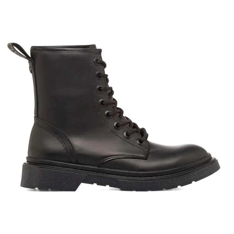 Anfibi neri da donna con lacci