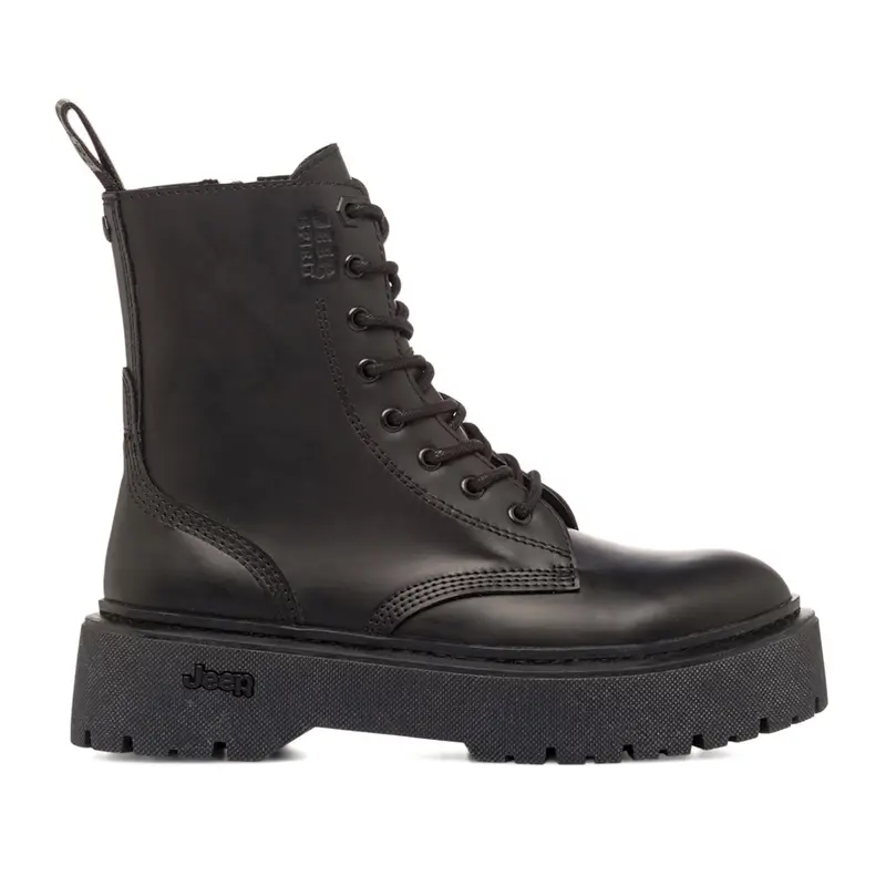 Anfibi neri da donna con suola platform