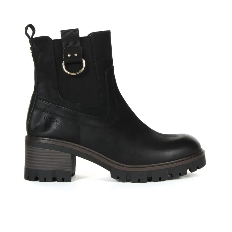 Chelsea neri con tacco basso e fascia laterale elasticizzata