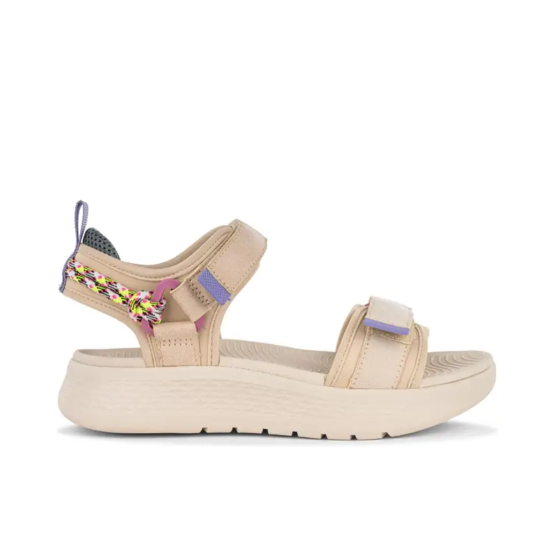 Sandali bassi sportivi con platform beige da donna