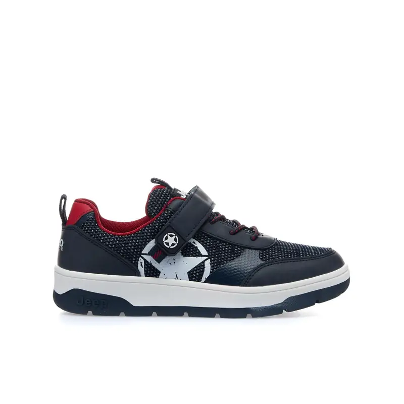 Sneakers blu bambino con velcro