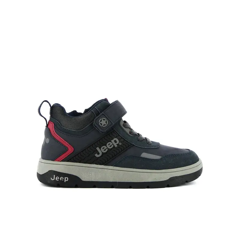 Sneakers blu con strappo e zip interna da bimbo