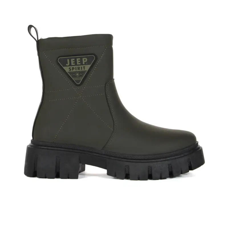 Stivaletti verdi bassi con maxi logo