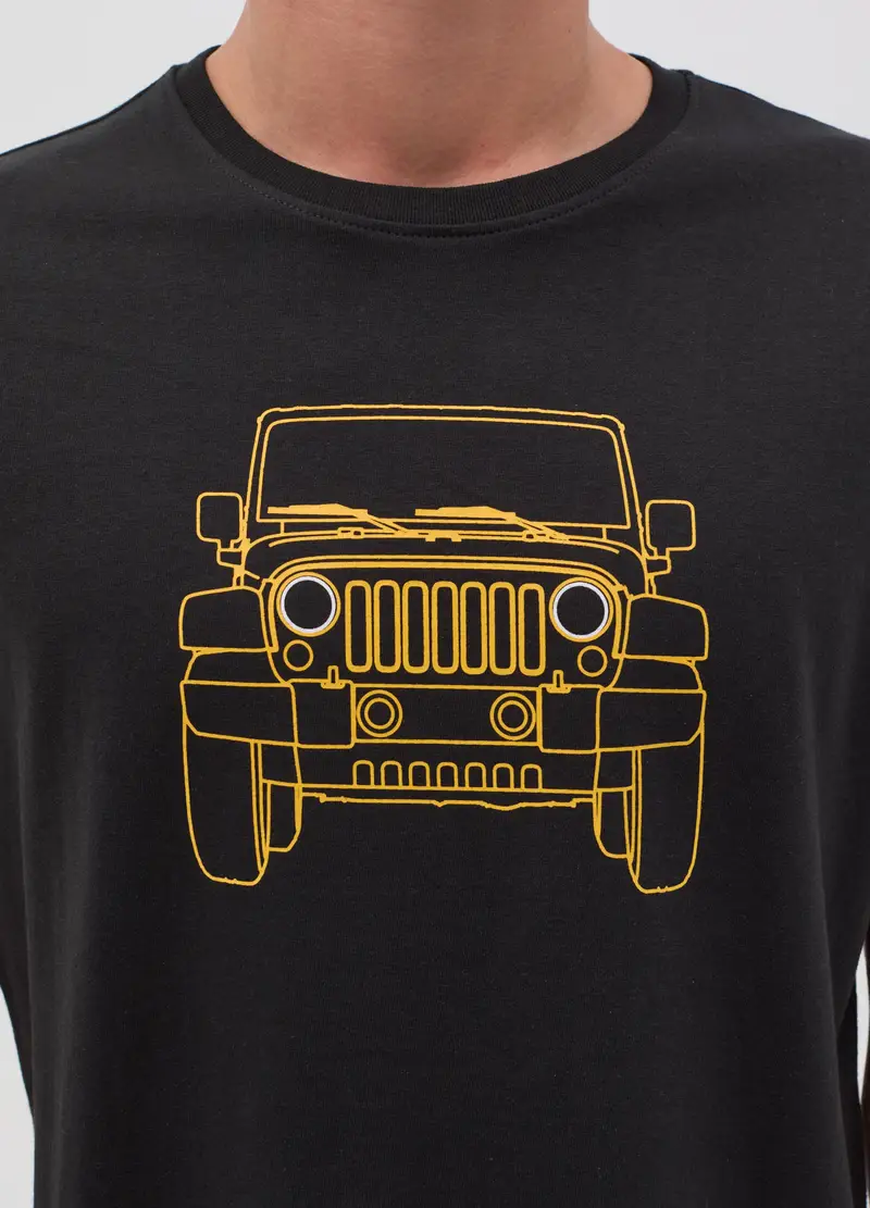 Jeep T-shirt Uomo Nero 4306729 miniatura 3